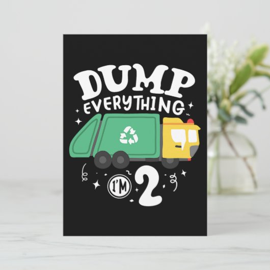 04.Garbage Truck für einen Mülltransporter-Lüfter Save The Date (Stehend Vorderseite)