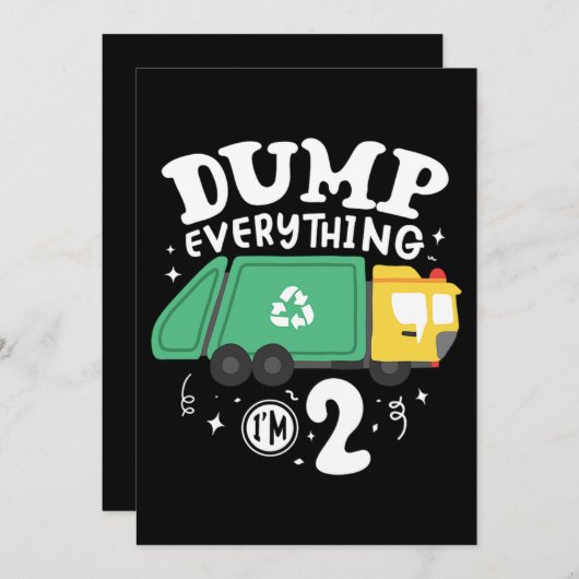 04.Garbage Truck für einen Mülltransporter-Lüfter Save The Date (Vorne/Hinten)