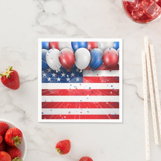 04. Juli Paper Napkins Serviette (Beispiel)