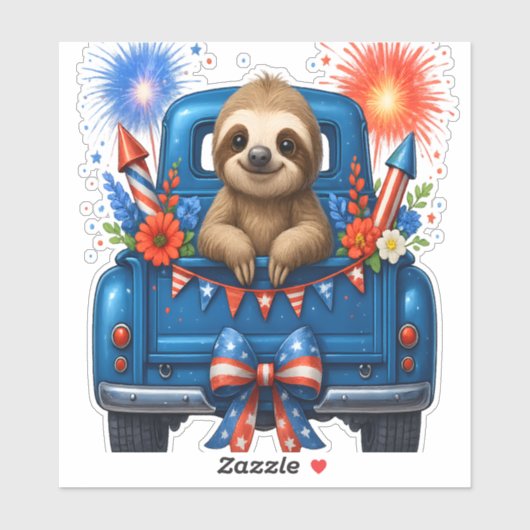 04. Juli - USA Aufkleber (Blatt)