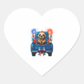 04. Juli - USA Herz-Aufkleber (Vorderseite)