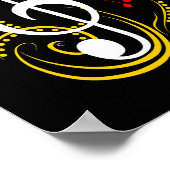 04 Reggae Music Clef Poster (Ecke)