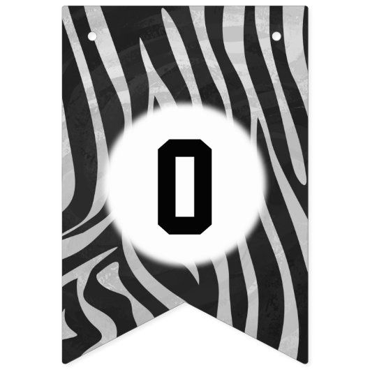 04 von 12 Zebra Themed Party Bunting Wimpelkette (Zweite Fahne)