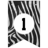 04 von 12 Zebra Themed Party Bunting Wimpelkette (Dritte Fahne)