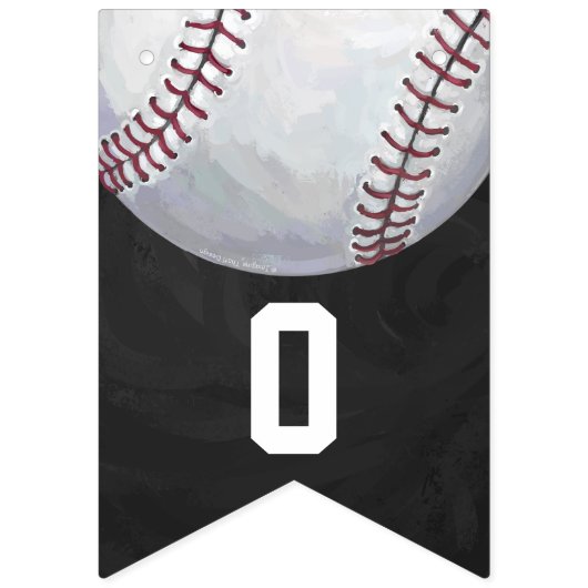 04of12 Baseball Themed Party Bunting Wimpelkette (Zweite Fahne)