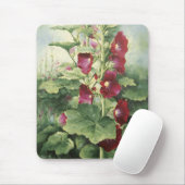 0536 BurgunderHollyhocks Mousepad (Mit Mouse)