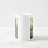 0536 BurgunderHollyhocks Porzellantasse (Vorderseite)