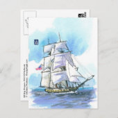(053) US Brig Niagara Sailboat Postkarte (Vorne/Hinten)