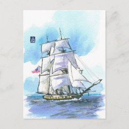 (053) US Brig Niagara Sailboat Postkarte
