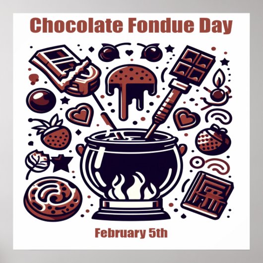 05.02. Schokolade Fondue Day Poster (Vorne)