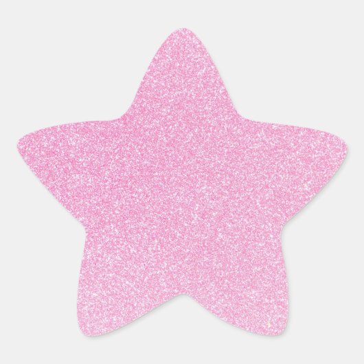 05 Baby Pink Glitzer Print Glitzern Star Stern-Aufkleber (Vorderseite)