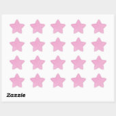 05 Baby Pink Glitzer Print Glitzern Star Stern-Aufkleber (Blatt)
