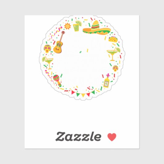 05.Cinco De Mayo Lass The Fiesta Begin Margarita C Aufkleber (Blatt)