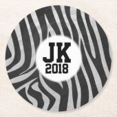 05 von 12 Custom Zebra Party Untersetzer (Vorderseite)