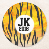 05 von 12 Untersetzer für Tiger-Party (Vorderseite)