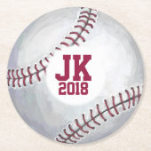 05of12 Custom Baseball Party Untersetzer (Vorderseite)