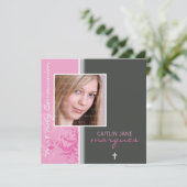 065 Rosemary:: ERSTE KOMMUNION LADEN EIN Einladung (Stehend Vorderseite)