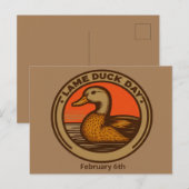 06.02. Lame Duck Day Postkarte (Vorne/Hinten)