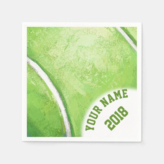 06.12 Grüne Tennis ThemenNapkins Serviette (Vorderseite)