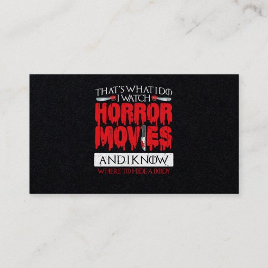 06.Horror Film Das ist, was ich mache Horror Mov Visitenkarte (Vorderseite)