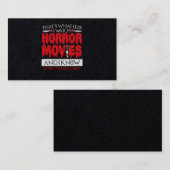 06.Horror Film Das ist, was ich mache Horror Mov Visitenkarte (Vorne/Hinten)