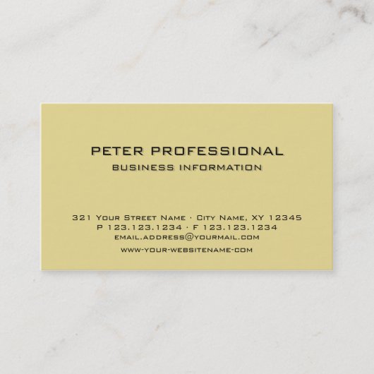 06 Moderne Berufliche Visitenkarte und gelb (Vorderseite)