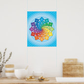 06 RAINBOW SQUARES MANDALA POSTER (Küche)