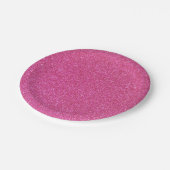 06 rosa Glitzer-Druck-Glitzern-Party-Versorgungen Pappteller (Schrägansicht)