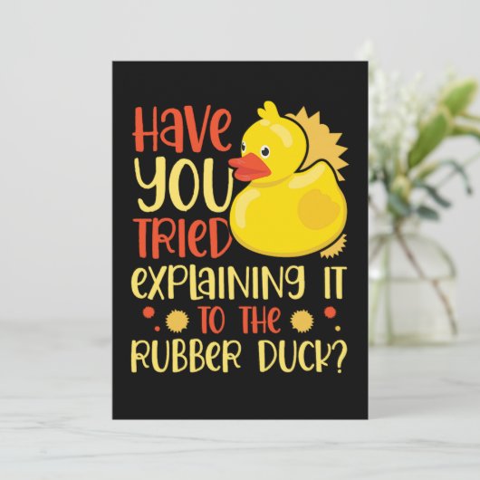 06.Rubber duck for a Duck Lovers Save The Date (Stehend Vorderseite)