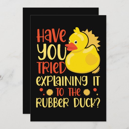06.Rubber duck for a Duck Lovers Save The Date (Vorne/Hinten)