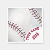 06 von 12 Black and Red Baseball Themed Napkins Serviette (Vorderseite)