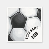 06. von 12 Schwarz-Weiß-Fußball-ThemenNapkins Serviette (Vorderseite)