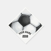 06. von 12 Schwarz-Weiß-Fußball-ThemenNapkins Serviette (Ecke)
