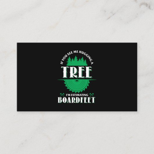 06.Wenn Sie mich sehen, wie ich einen Baum umarmte Visitenkarte (Vorderseite)