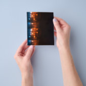 06e3961e3 SCHWARZER HINTERGRUND BLAUE ORANGE DIGIT Flyer (Gruppe)