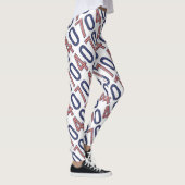 0704 US Flagge USA Zahlen 4. Juli Leggings (Rechts)
