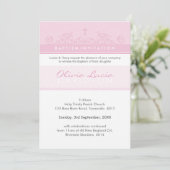 072 Sheryl: Custom Baptism Invitations Einladung (Stehend Vorderseite)