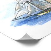 076 - US Clipper Tall Ship Poster (Ecke)