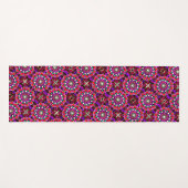 078 - Pink Pattern Mandala Yoga Mat Yogamatte (Vorderseite (Horizontal))