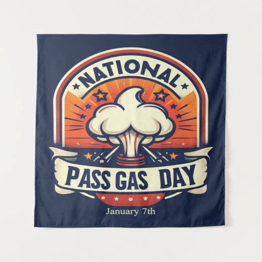 07.01. National Pass Gas Day Wandteppich (Vorderseite)