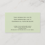 07 Moderne Berufliche Visitenkarte leuchtet grün (Rückseite)