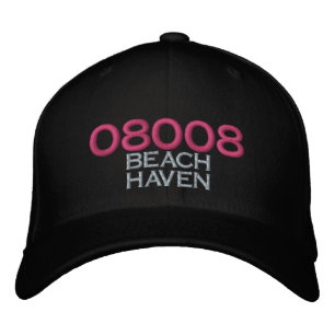 08008 HAT LONG BEACH ISLAND CAP BEACH HAVEN NJ BESTICKTE BASEBALLKAPPE