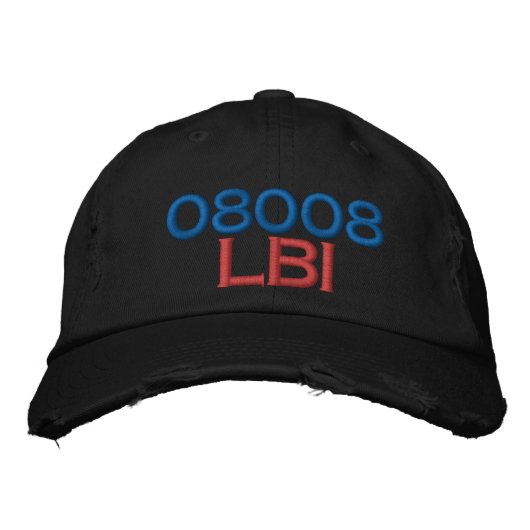 08008 LBI HAT BESTICKTE BASEBALLKAPPE (Vorderseite)