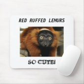 080725 red-ruffed-02, ROTE RUFFED LEMURS, SO Mousepad (Mit Mouse)