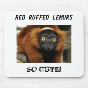 080725 red-ruffed-02, ROTE RUFFED LEMURS, SO Mousepad