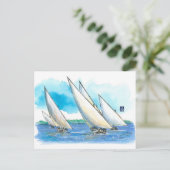 (081) Dhow Sailboat Races Postkarte (Stehend Vorderseite)