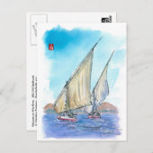 (083) Felucca Sailboats Postkarte (Vorne/Hinten)