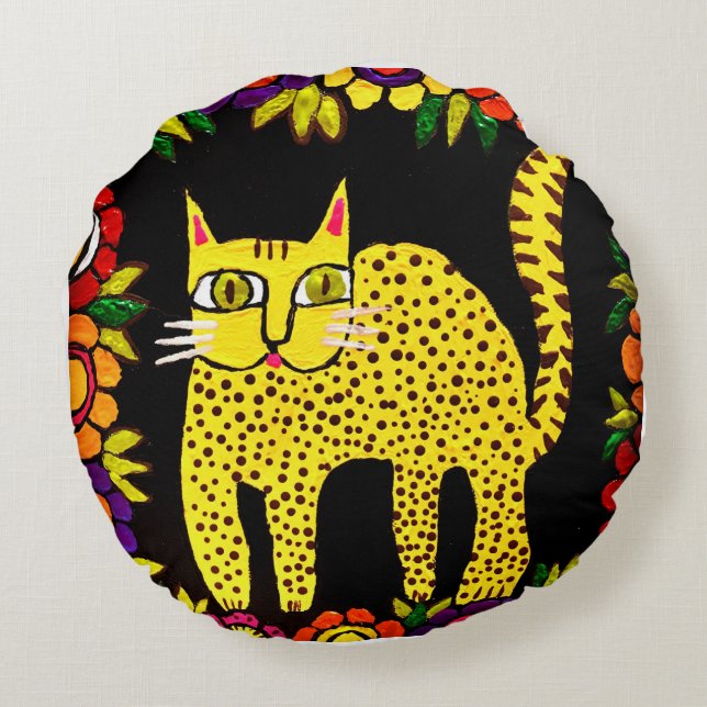 084 - Rundkissen Rundes Kissen (Rückseite)