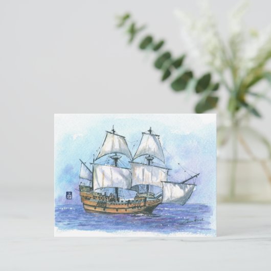 (087) Mayflower II Postkarte (Stehend Vorderseite)