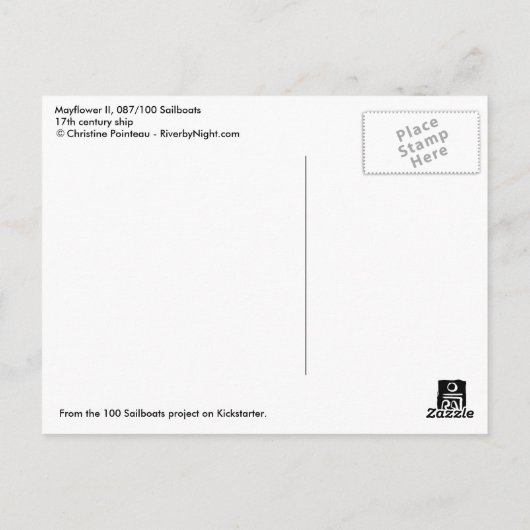 (087) Mayflower II Postkarte (Rückseite)